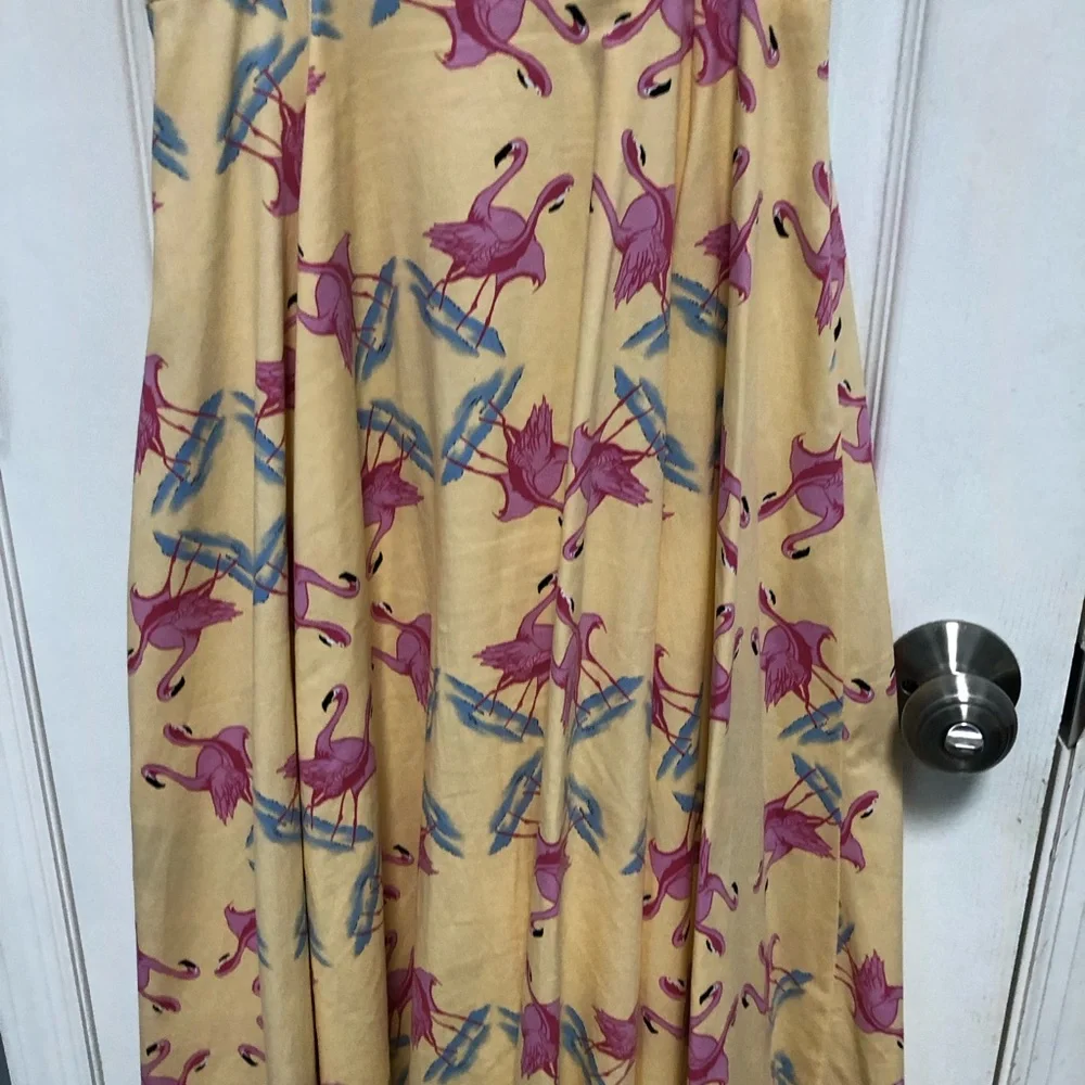 Hearts & Roses London Flamingo Print Retro Swing Dress Rockabilly Pinup Summer 4 - Picture 7 of 15
